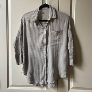 Ecote 100% cotton button down Top